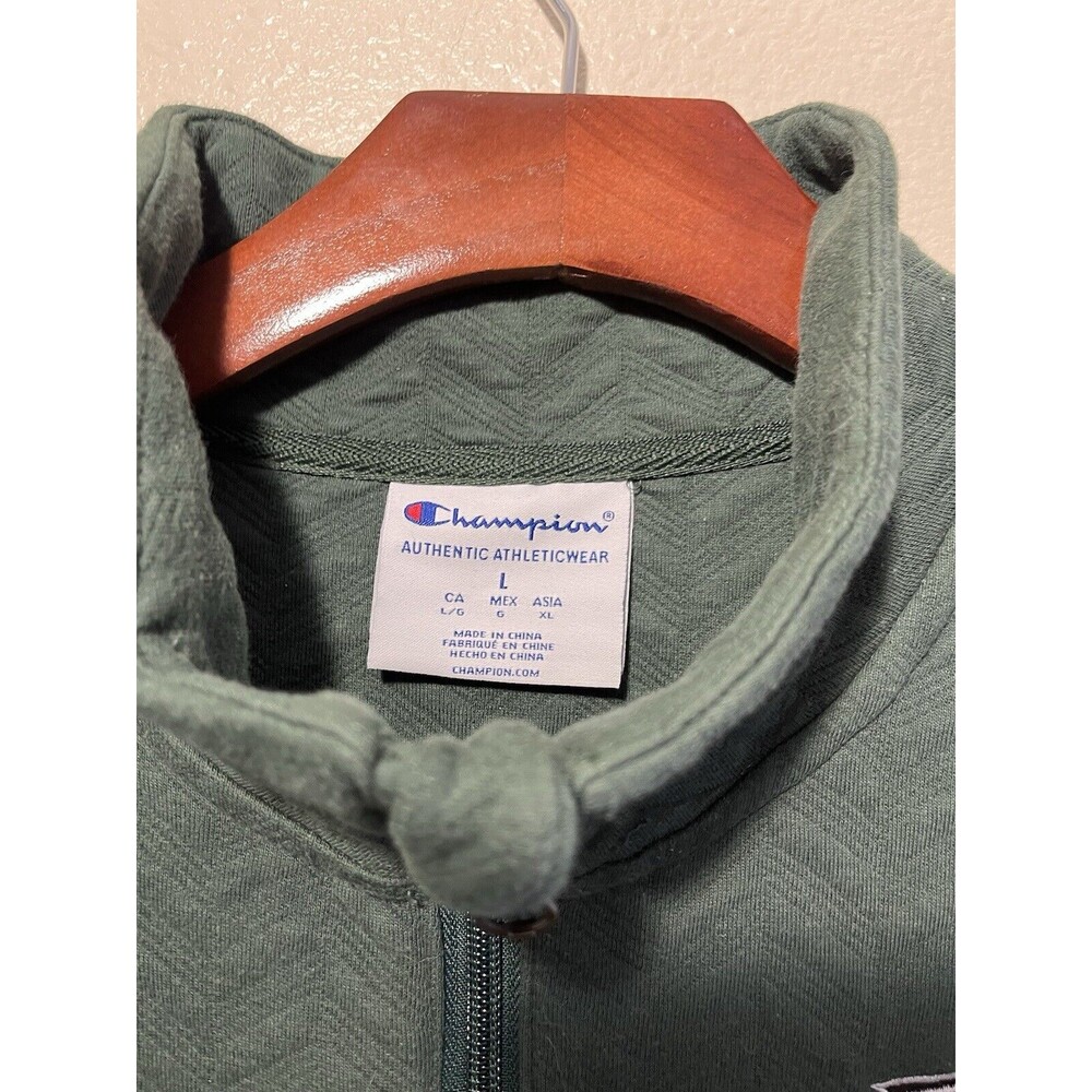 Women’s Champion University Of Hawaii 1/4 Zip Green Sweatshirt Size Large - Picture 4 of 4